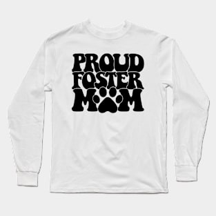 Proud Foster Mom Groovy Long Sleeve T-Shirt